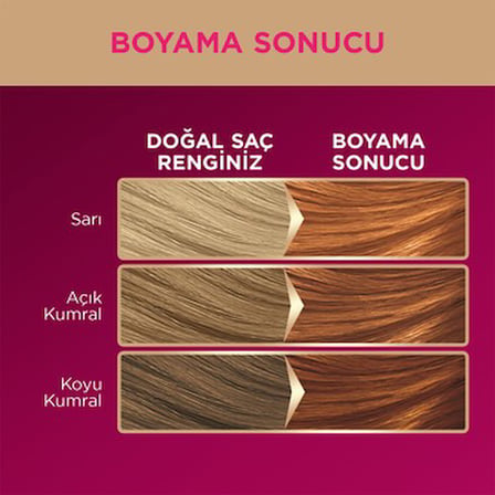 Açık Bakır Renkli Kalıcı Saç Boyası, 9-7 Numara