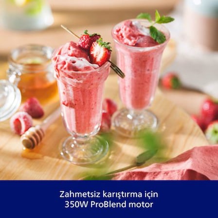 Philips Opal Blender, ProBlend Teknolojisi, Güçlü Motor, Buz Kırma Fonksiyonu, Dayanıklı Sürahi,