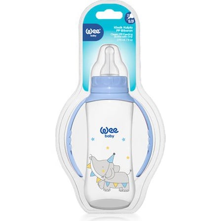 270 ml Mavi Bebek Biberonu, Klasik Kulplu Tasarım
