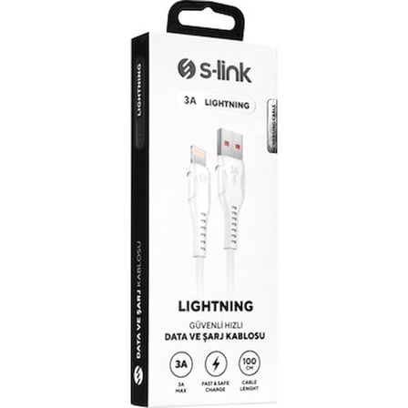 3A Lightning Güvenli Hızlı Data ve Şarj Kablosu