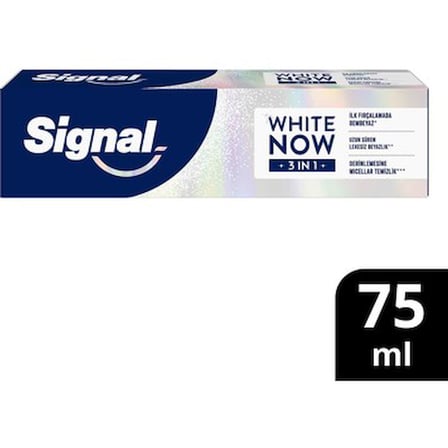 Diş Beyazlatma Etkili Diş Macunu 75ml 3'ü 1 Arada