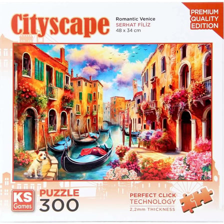 Romantik Venedik Temalı 300 Parça Yapboz Seti