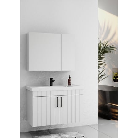 80 cm Lake Beyaz Banyo Tasarımı ile Modern Görünüm