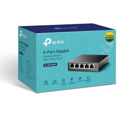 Tp-Link TL-SG1005P 5 Port 4 Port Poe+ 10-100-1000 Mbps Switch Çelik