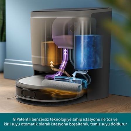 Islak Temizlik Yapabilen Robot Süpürge, Philips 9000 Serisi