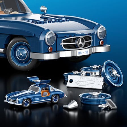 Mattel Brick Shop™ Hot Wheels® Premium Serisi - Mercedes-Benz 300SL Koleksiyoncular Için Yarış