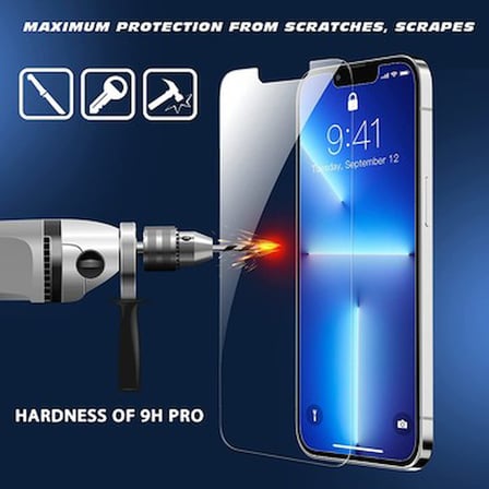 Case 4U Apple iPhone 13-13 Pro Esnek Kırılmaz Nano Cam Ekran