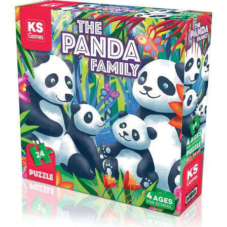 Panda Family Temalı Eğitici Puzzle ile Oyun