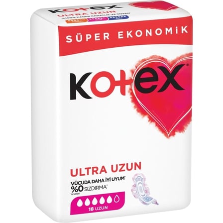 Ultra Uzun Hijyenik Ped, 18 Adet Ekonomik Paket İçerir