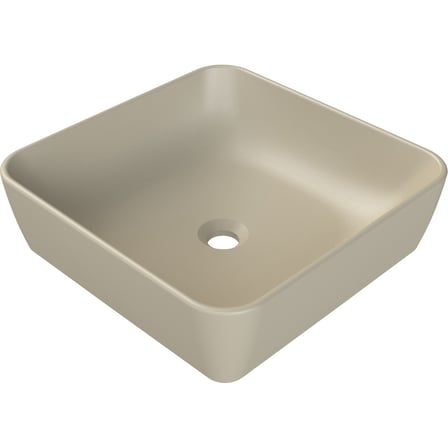 Mat Kapuçino Renk, 46x46 cm Seramik Lavabo
