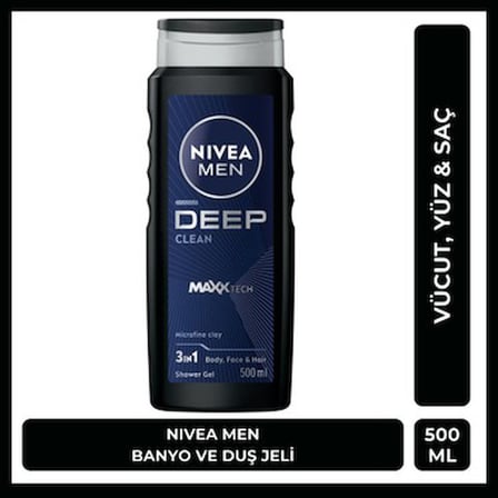3ü1 arada pratik duş jeli, 500 ml, vücut, saç ve yüz için