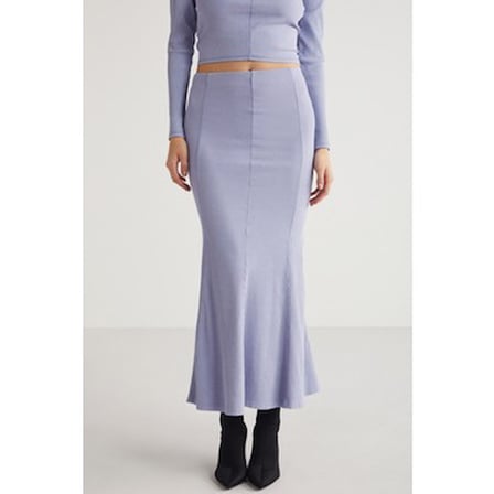 Midi Lila Slim Fit Üst ile Yaza Uygun Tarz