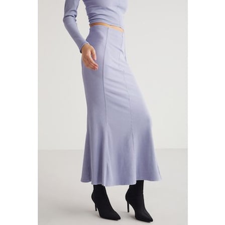 Midi Lila Slim Fit Üst ile Yaza Uygun Tarz