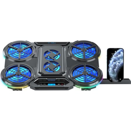 6x Büyük Turbo LED Fan - 10 Mod RGB Aydınlatma
