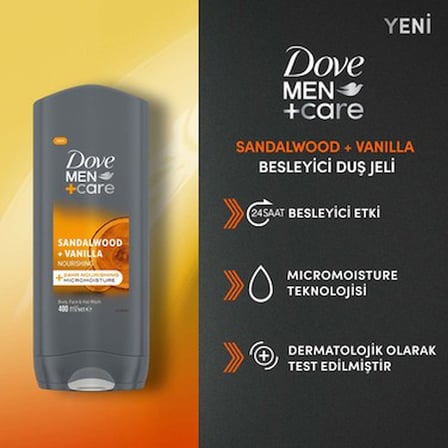Vücut, yüz ve saç için 3'ü 1 arada duş jeli, 400 ml
