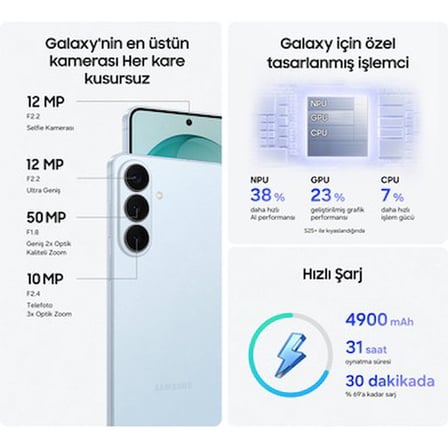 256 GB Depolama ve 12 GB RAM ile Akıllı Telefon, Gök Renk