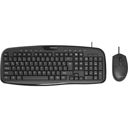 Siyah USB Q Multimedia Klavye ve Mouse Seti, Kullanışlı Tasarım