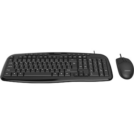 Siyah USB Q Multimedia Klavye ve Mouse Seti, Kullanışlı Tasarım