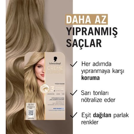 Küllü Soğuk Saç Boyası 9-16 Numarasıyla