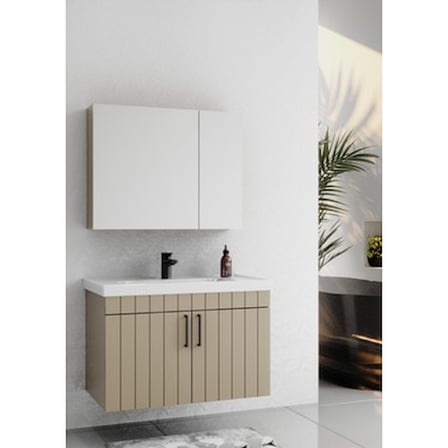 80 cm Lake Kapuçino Renkli Banyo Dolabı