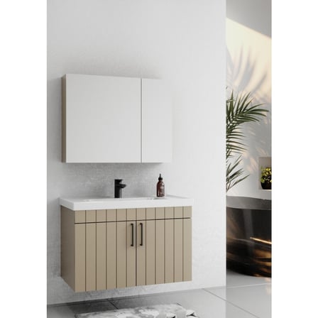80 cm Lake Kapuçino Renkli Banyo Dolabı