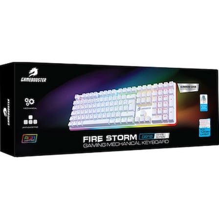Beyaz Mekanik Gaming Klavye, RGB Aydınlatmalı