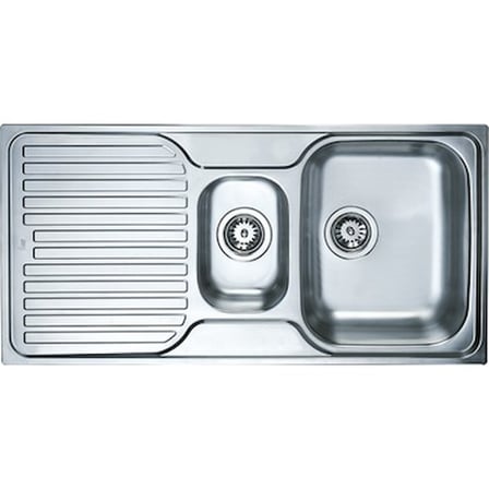 Paslanmaz Çelik Mutfak Evyesi, 1000 x 500 mm Sol Damlalık