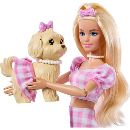 Uyumlu Dostlar Sarı Saçlı Bebek ve Köpekçiği Aksesuarlarıyla