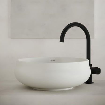 Oval Beyaz Deliksiz Lavabo 40 cm
