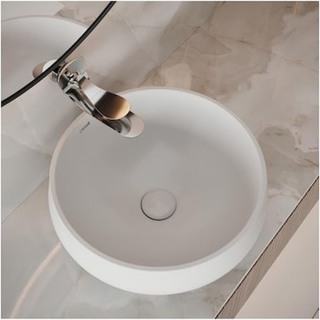 Oval Beyaz Deliksiz Lavabo 40 cm
