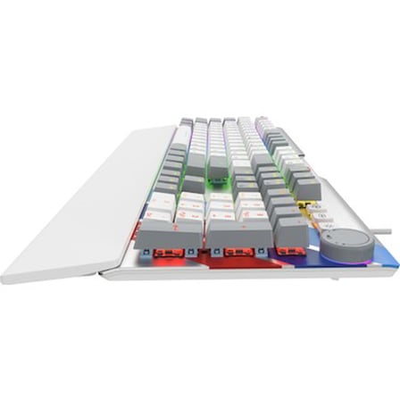 RGB Mekanik Oyuncu Klavyesi, Ses Tekeri ve Bilek Desteği