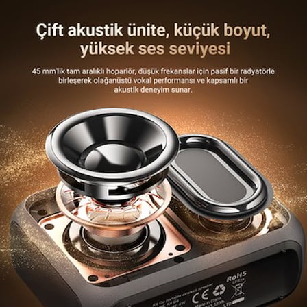Taşınabilir Bluetooth Hoparlör ile 8 Saat Kullanım Süresi