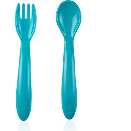 Ergonomik Tasarımlı Mama Kaşık Çatal Takımı, 6 Ay ve Üzeri