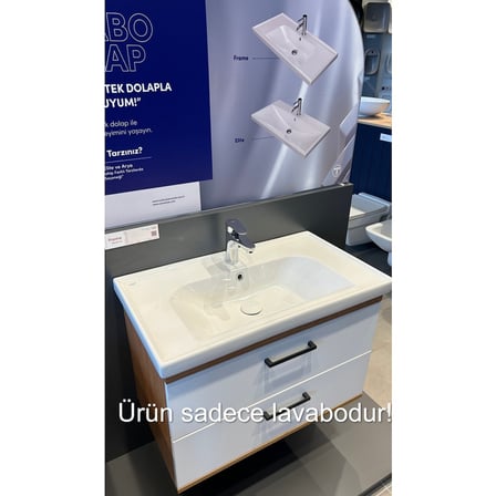 Etajerli 80x45 cm Seramik, Modern Tasarım ve Fonksiyonel