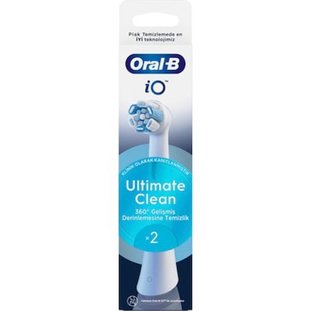 Oral-B iO Ultimate Clean Beyaz Diş Fırçası Yedek Başlığı 2 Adet Yumuşak Kıllarla Üstün