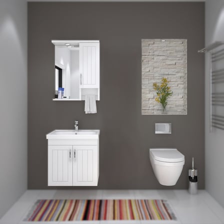 60 cm Beyaz Banyo ile Modern Tasarım ve Ferah Alan