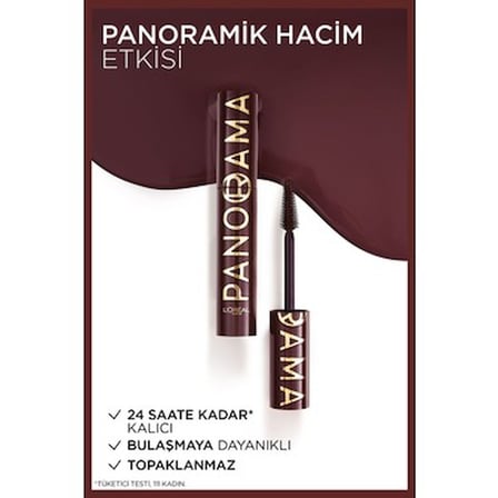 L'oréal Paris Panorama Chromatic Maskara Bordo Hacim Verici Büyük Boy Ayrık Kirpikler