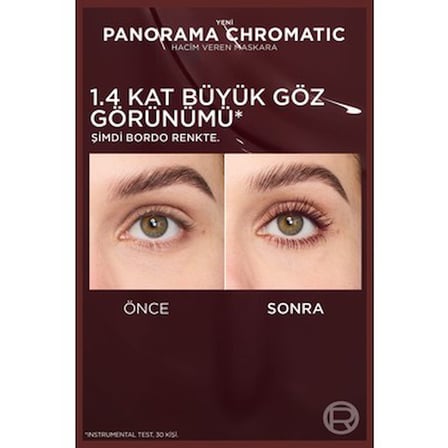 L'oréal Paris Panorama Chromatic Maskara Bordo Hacim Verici Büyük Boy Ayrık Kirpikler