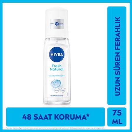 75 ml Uzun Süren Ferahlık Sunan Kadın Deodorant, Okyanus Özleri