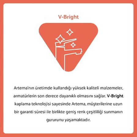 V-Bright Kaplamalı Tezgah Üstü Montaj İçin Eviye Bataryası