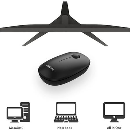 Philips SPK7378 Kablosuz 1600DPI 3 Tuşlu Optik Sessiz Mouse