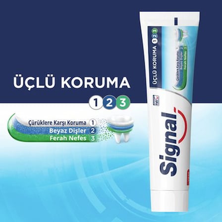 Üçlü Koruma Diş Macunu 120 ml Nane Aromalı