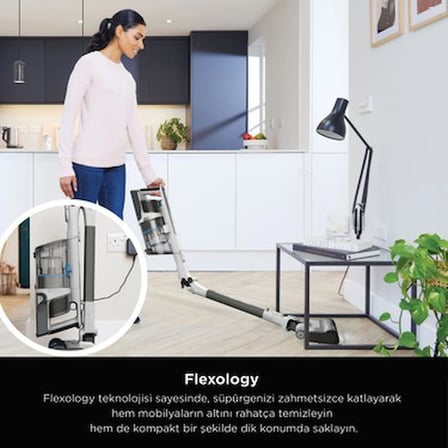 Shark Powerpro Turbo Başlıklı Şarjlı Dikey