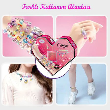 Bloomie Dıy Takı Boncuk Bileklik Kolye Halhal Yüzük Charm Oyuncak Tasarım Seti 2688+