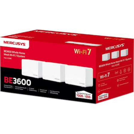 Fiber Uyumlu 3X1G Portlu 14-17 LED Ekranlı Wi-Fi 7 Mesh Sistemi