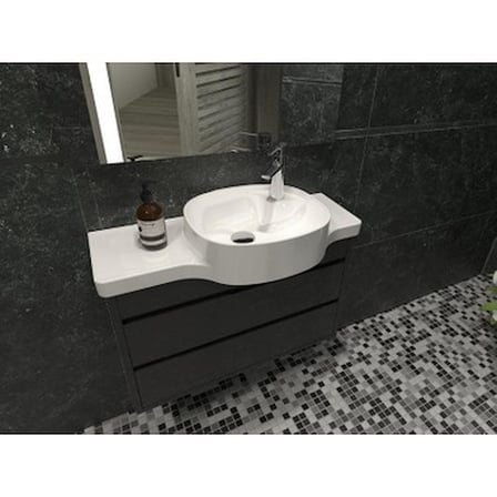 80 cm Etejerli Turkuaz Seramik ile Estetik
