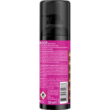 120 ml Kumral Renkli Sprey Boya, Kök Renk Düzelticisi