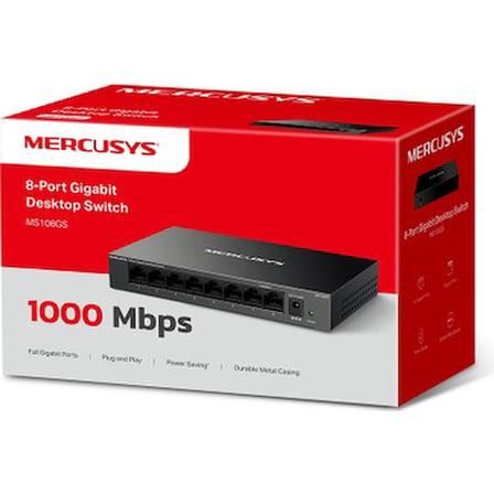 8-Port Masaüstü Switch, 10/100/1,000 Mbps Hız ile Kullanım