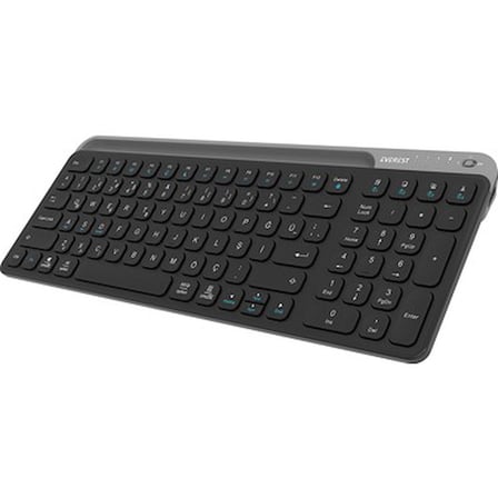 Everest KB-BT90 Siyah/gri Bluetooth+ 2.4ghz Telefon Tablet Standlı Şarjlı Q Mac/win/android/ıos