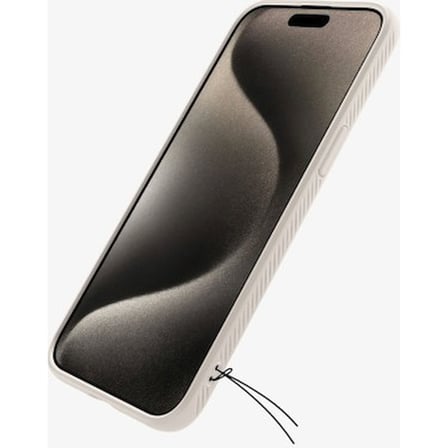 Spigen iPhone 15 Pro Max ile Uyumlu Kılıf Liquid Air Kaymaz Dokulu Yüzey Bej Kapak - ACS07212